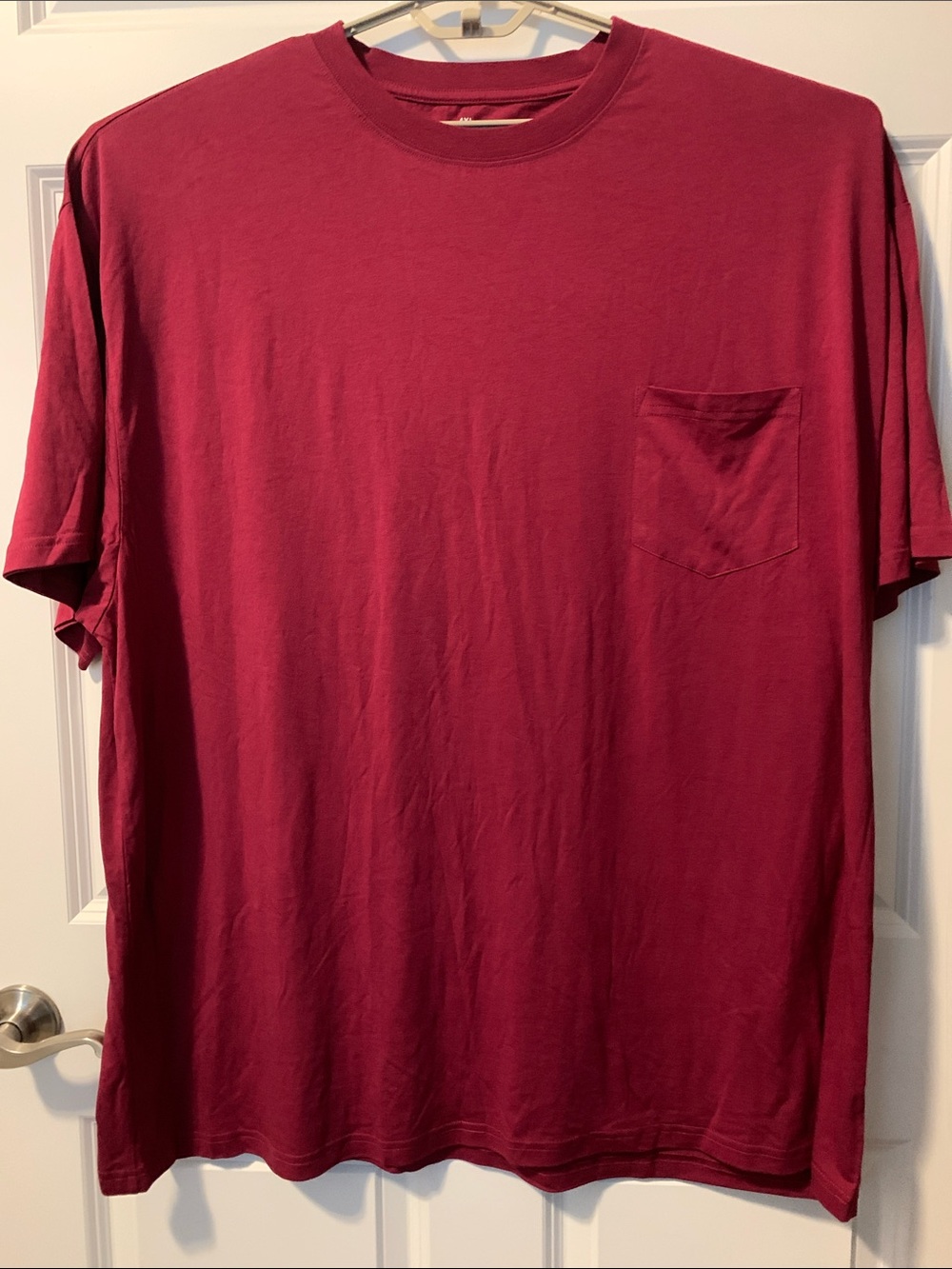 Men's Big Boy Bamboo Crewneck T-Shirt in Burgundy